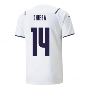 Jalkapallo Pelipaidat Italia Federico Chiesa 14 Vieraspaita 2021-2022 Lyhythihainen